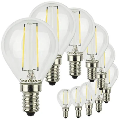 Afbeelding van SUNSEED 10x gloeidraad LED golfballamp E14 2W vervangt 25W neutraal wit 4000K