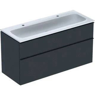 Afbeelding van Geberit iCon onderbouwkast met 2 laden en wastafel wit, lava mat 1200