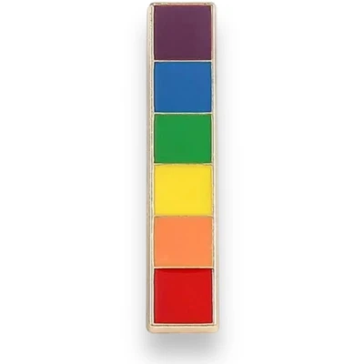 Afbeelding van Regenboog Pin Verticaal Pride Speldje LGBT Accessoire