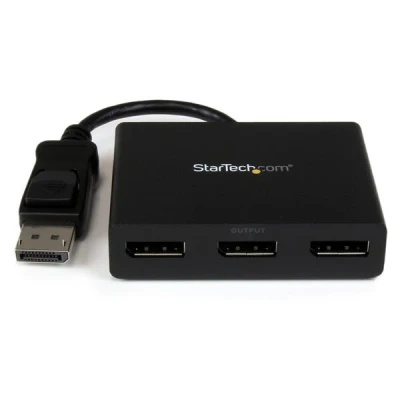 Afbeelding van StarTech.com 3 Port DisplayPort 1.2 Splitter, naar 3x DP Multi Monitor Adapter, Dual 4K 30Hz en 1080p 60Hz Computer MST Hub Enkel Windows (MSTDP123DP)