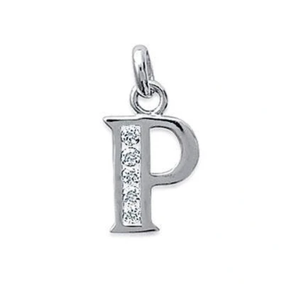 Afbeelding van Blinx Jewels Zilveren Hanger Letter P Steentjes