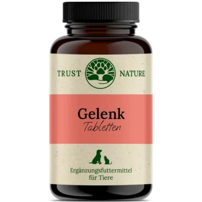 Afbeelding van Trust Nature Gewrichttabletten voor honden groenlipmossel, glucosamine, duivelsklauw, biergist, kurkuma, MSM, vitamine C, gember, bioactieve collageenpeptiden 120 kauwtabletten I Made in Germany