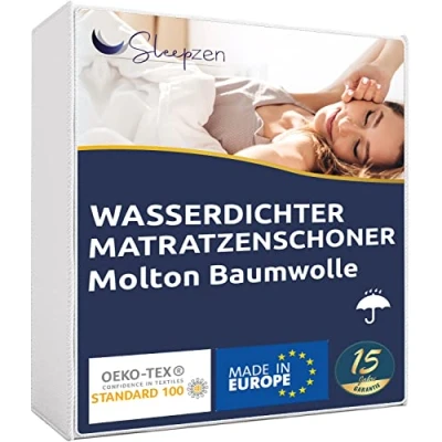 Afbeelding van SLEEPZEN matrasbeschermer, waterdicht, mijtdicht, Oeko Tex gecertificeerd, antibacterieel, schimmelbestendig, hypoallergeen (120 x 200 cm)