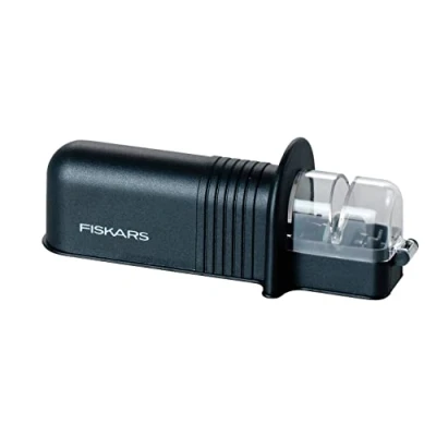 Afbeelding van Fiskars Roll Sharp messenslijper met keramische slijpsteen, Essential, kunststof, zwart, 1065598