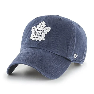 Afbeelding van 47 NHL Toronto Maple Leafs Clean Up Unisex baseballpet, verstelbare riem en gesp, Leaf logo, kleur marineblauw, One size
