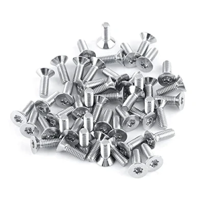 Afbeelding van 50 Stks M4 Ster Platte Kop Schroeven Rvs Verzonken Machine Schroef Bolt:(M4x8mm)