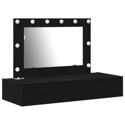 Afbeelding van vidaXL Zwart Eiken MDF 100 x 40 70 cm Kaptafel Rechthoekig Modern