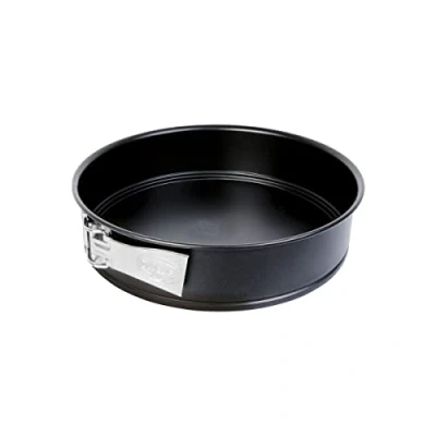 Afbeelding van Dr. Oetker Springvorm Ø 26 cm, bakvorm met platte bodem, ronde cakevorm van staal anti aanbaklaag (kleur: zwart), hoeveelheid: 1 stuk