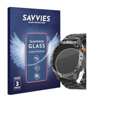 Afbeelding van Savvies Glazen schermbeschermer, Smartwatch beschermfolie, Transparant