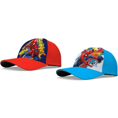 Afbeelding van Marvel Spider Man Polyester Petten Set van 2 Stuks Blauw en Rood Spiderman