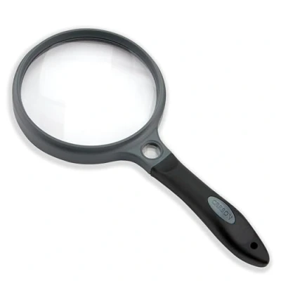Afbeelding van Carson SureGrip Rubberen Soft Grip Handheld Vergrootglas met 2x Acryl Lens en 11,5x Spot