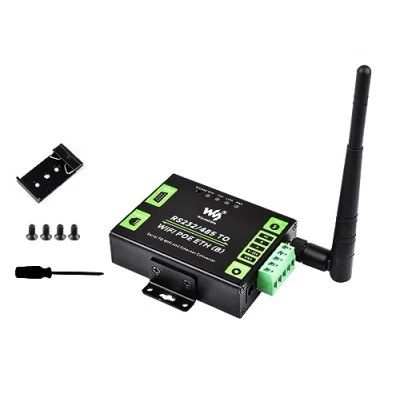 Afbeelding van RS232/485 to WiFi POE Ethernet Serial Server Converter, Modbus/MQTT Gateway, Support WIFI, Ethernet, HTTPD Client etc. DC 6 36V/PoE Power Supply