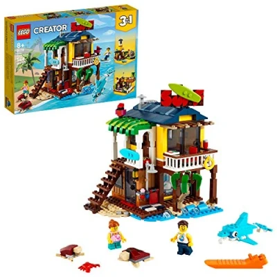 Afbeelding van LEGO Creator 3in1 Surfer Beach House 31118 Building Kit Featuring Hut and Animal Toys, New 2021 (564 Pieces)