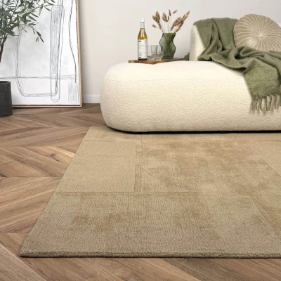 Afbeelding van Wollen vloerkleed Twig beige/bruin Interieur05 240 x 340 cm (XL)