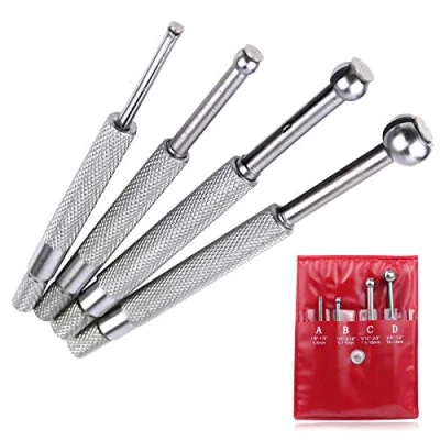 Afbeelding van Volledige bal kleine gat gage 4 delige set van 1/8&quot; 1/5&quot;, 1/5&quot; 3/10&quot;, 3/10&quot; 2/5&quot;, 2/5&quot; 1/2&quot; verstelbare binnendiameter gauge precisie telescopische meter handmatige meting tool