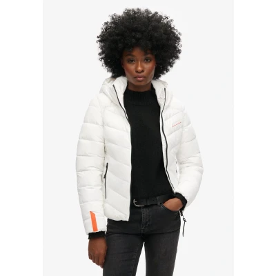 Afbeelding van Superdry Microfibre Gevoerde Jas Wit 2XS Vrouw
