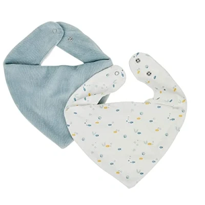 Afbeelding van Nattou Set 2 Bandana Baby Slabbetjes Romeo, Jules en Sally 30 cm Multi