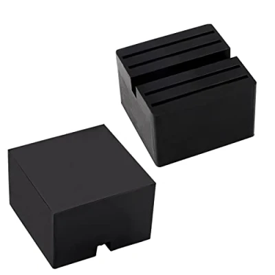 Afbeelding van EXLECO rubberen pads voor autokrik, 75 x 50 mm, garagekrik en universele pad auto/SUV&#039;s, robuust praktisch, ideaal autotuning, 2 stuks