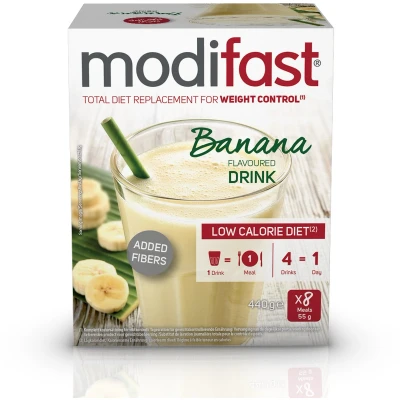 Afbeelding van Modifast Intensive Milkshake Banaan 9 Stuks Afslankproduct 423g