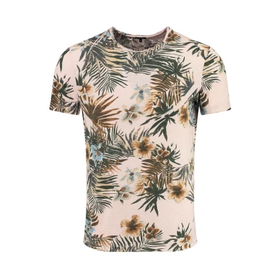 Afbeelding van Key Largo MT Playa Round Tshirt print, Heren, Maat: Large, Rose