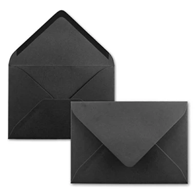Afbeelding van Neuser Kleurvrije C6 Enveloppen, 162 x 114 mm, zelfklevend 50 Umschläge 39 Schwarz