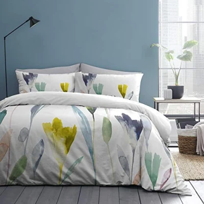 Afbeelding van Appletree Stijl Pollensa 100% katoenen dekbedovertrekset kingsize bed in veelkleurig