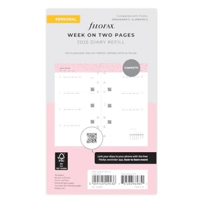 Afbeelding van Filofax Persoonlijke Confetti week om dagboek 2025 te bekijken