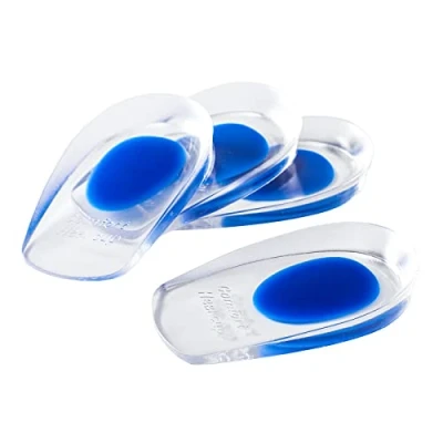 Afbeelding van gel hielkussens, siliconen hielkussens voor plantaire fasciitis, hielkappen en kussens, gelinzetstukken mannen vrouwen (EU 35 39, 2 paar), blauw
