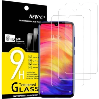 Afbeelding van NEW&#039;C 3 Stuks, Screen Protector voor Xiaomi Redmi Note 7, 7s, 7 Pro, Gehard Glass Schermbeschermer Film 0.33 mm ultra transparant, resistent