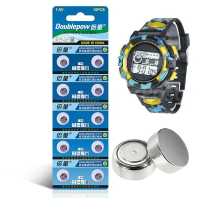 Afbeelding van 377 horlogebatterij Batterij, 1.5V Assortimentspakket horlogebatterijen LR66 SR626SW LR626 AG4 377A knoopcelbatterijen 10 stuks voor chronometer, autobandenspanningsmeter Mumiao