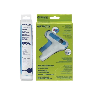 Afbeelding van Lijmpistoolset met lijmstiften en knutselmat AC E16758 B