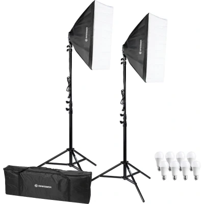 Afbeelding van Bresser Fotostudioset BR 2845 Continulicht incl. Daglichtlampen &amp; 2 Softboxen