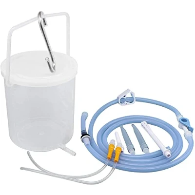 Afbeelding van TopQuaFocus 2L klysma emmer colon reiniging kit 70.5 oz waterdichte plastic voor, douchekop 6 stuks