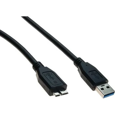 Afbeelding van USB 3.0 kabel type A en micro B zwart 1,8 m