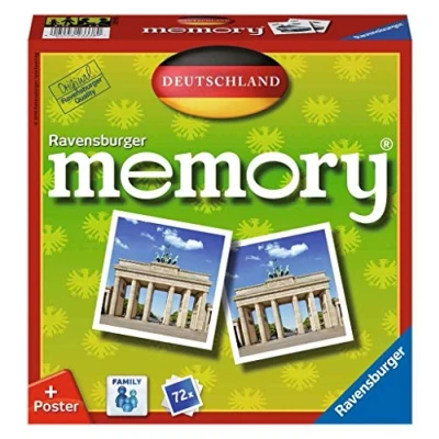 Afbeelding van Ravensburger 26630 Duitsland Memory, de spelklassieker dwars door Duitsland, Duitslandreis, merkspel voor 2 8 spelers vanaf 4 jaar