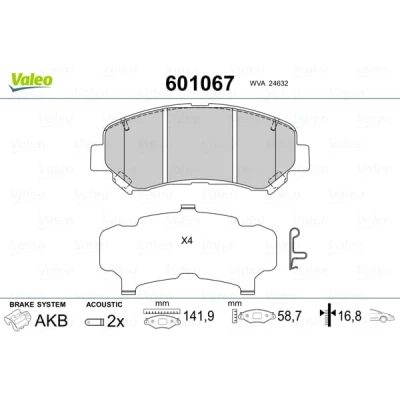 Afbeelding van Valeo Remblokset 601067