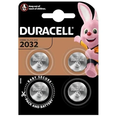 Afbeelding van 4 Duracell DL/CR 2032 knoopcel batterijen