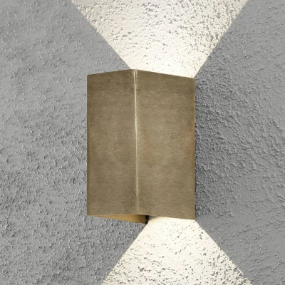 Afbeelding van Konstsmide Cremona 7940 800 Buitenlamp (wand), Wandlamp Energielabel: F (A G) LED 6 W Messing, Messing (geborsteld)