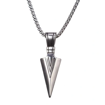 Afbeelding van Pijlpunt Heren Ketting met Hanger Zilver kleurig Kettingen Cadeau voor Man Mannen Cadeautjes