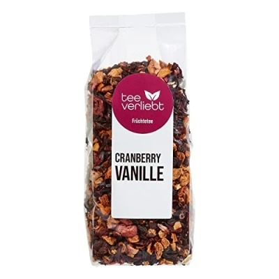 Afbeelding van FRUTEG Loser Fruit Tea Cranberry Vanilla 200 g Thee losse Herbe, zuur en tegelijkertijd zoete samenstelling van de theemix