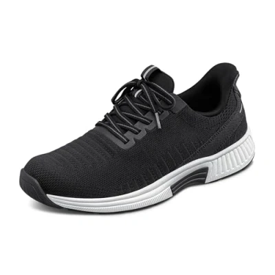 Afbeelding van Orthofeet Women&#039;s Orthopedic Knit Kita Hands Free Sneakers, Black, Size 40 Weit