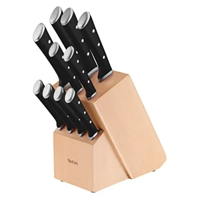 Afbeelding van Tefal K232SA04 Ice Force 10 delige messenset, Gekoeld op 120C, Langdurige snijprestaties, Sterke weerstand tegen corrosie, Duurzaam Duits roestvrij staal