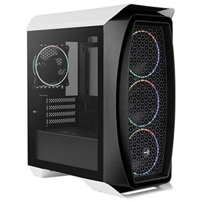 Afbeelding van Aerocool Eclipse Mini Tower Case Aero One PC Gaming 4 x 120mm ARGB Fans with 1 6 Fan Hub, Mesh Front Tempered Glass Side Panel, Supports Liquid Cooling, Cables Included, White