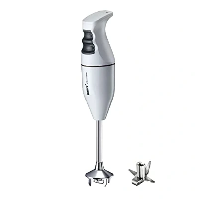Afbeelding van bamix Staafmixer set EO140 CLASSIC incl. multifunctioneel mes van roestvrij staal, 140 Watt, 2 standen, Made in Switzerland, Wit/zwart