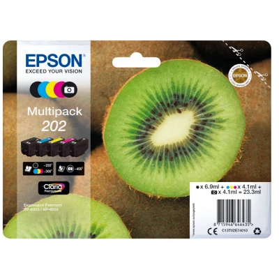 Afbeelding van Epson 202 (C13T02E74010) Inktcartridge 5 kleuren Voordeelbundel