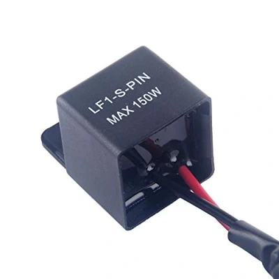 Afbeelding van Keenso 2 pinnen elektronisch knipperrelais met led, automatisch, universeel, 12 V, knipperlicht, knipperlicht