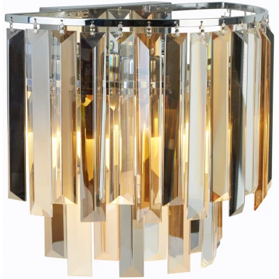 Afbeelding van Searchlight Kristallen wandlamp Clarissa 9832 2CC