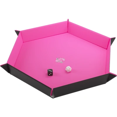 Afbeelding van Gamegenic Magnetic Dice Tray Hexagonal: Black/Pink