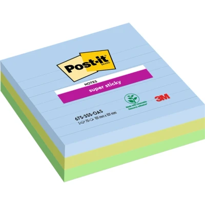 Afbeelding van Memoblok 3M Post it 654 Super Sticky 76X76mm OAS