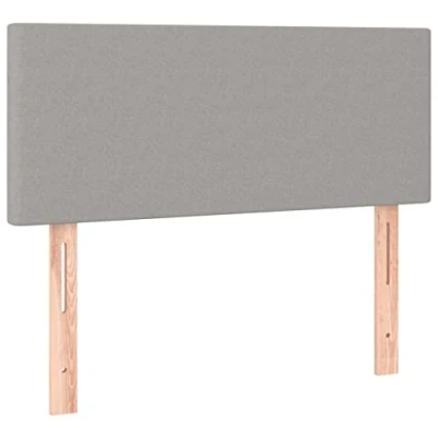 Afbeelding van vidaXL Hoofdbord 80x5x78/88 cm stof lichtgrijs, hoofdeinde, houten bedonderdeel, hoofdbord, slaapkamermeubel, bedaccessoire